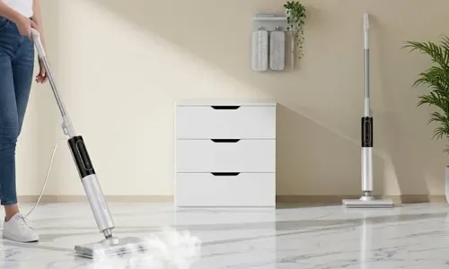 Porodo Lifestyle RapidSteam Touch Control Steam Mop - 15-Sec Heat Up | 1200W | 2 Steam Levels!