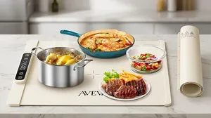 Aveva Folding Electric Food Warmer Mat – 3-Hour Heat Retention | Foldable Silicone | Plug-In!