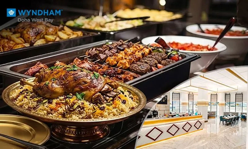 Live Grill Stations, Gourmet Flavors & Signature BBQ Every Thursday at KUBE Restaurant, Wyndham Doha West Bay!