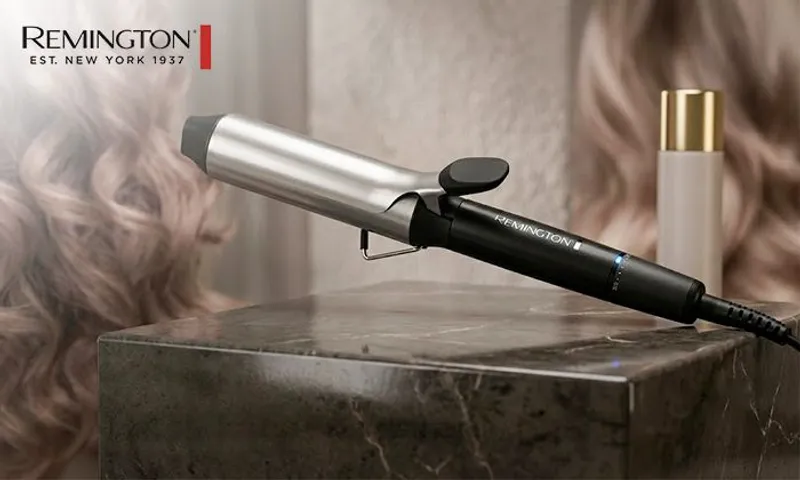 Remington Pro Big Curl Titanium Tong – 38mm Barrel | 8 Heat Settings | 30-Sec Heat Up!