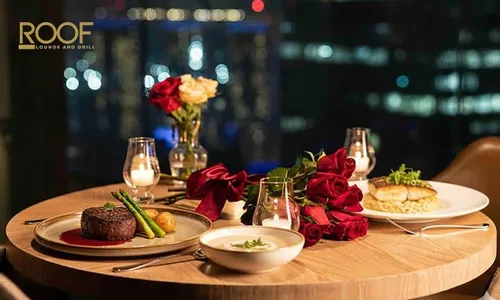 Heartfelt Dinner Set Menu for Two at Roof Lounge & Grill!