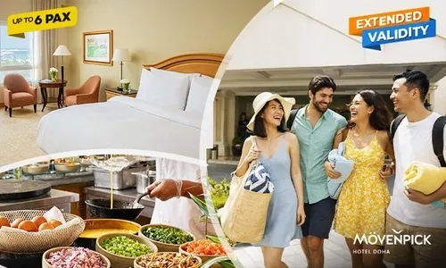 Staycation at Mövenpick Doha - Suite Room for SIX with Breakfast & Pool Access!