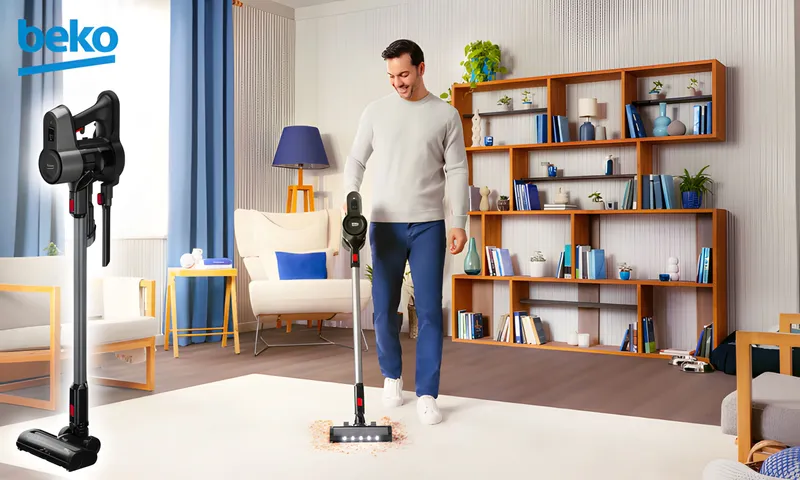 Beko ErgoClean Pro 2-in-1 Cordless Vacuum – 45 Min Runtime | Bagless | LED Screen!