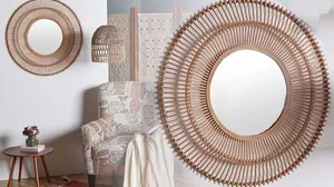 Bamboo Rattan Mirror!