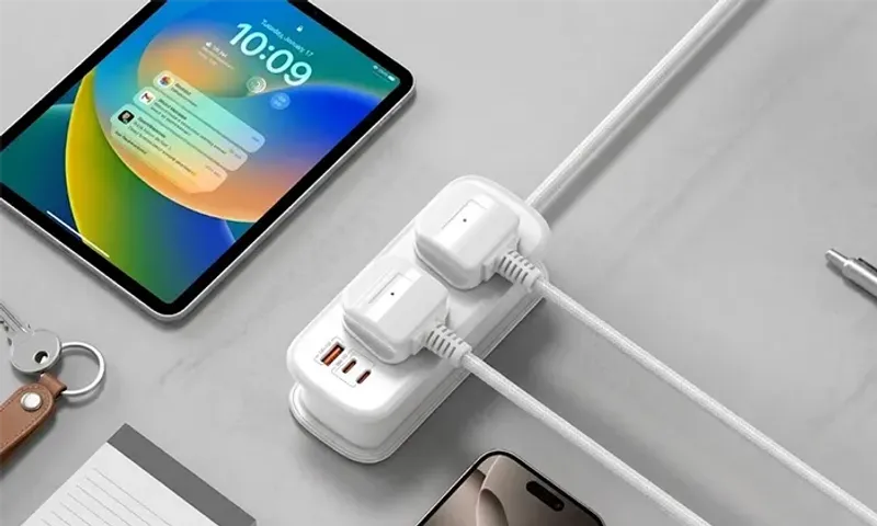 Green Lion Power Strip – PD 30W | 2× USB-C | 1× USB-A | 2× UK AC Outlets | 2500W | 1.8m Cable!