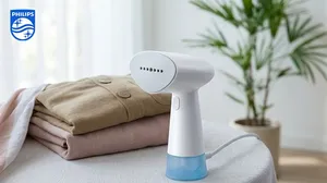 Philips Handheld Garment Steamer - Kills 99% Bacteria | No Ironing Board!