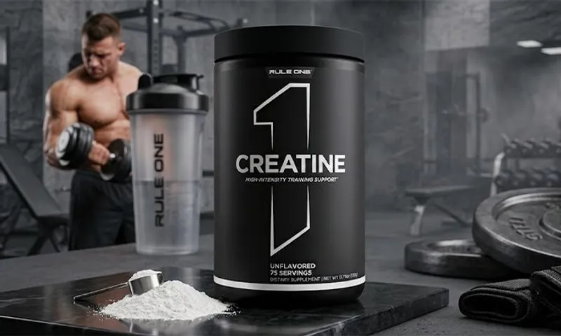 Rule 1 Creatine Monohydrate Unflavored 390g – 5g Pure Creatine | 75 Servings | Micronized Formula!