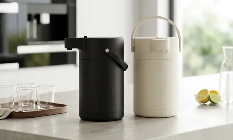 Aveva Insulated Drink Dispenser 2.5L - Push-Button Air Pump | 304 Stainless Steel | Compact Design!