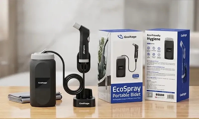 Goaltage EcoSpray Portable Bidet - 2.5L Tank | 2 Pressure Settings | IPX6 USB-C!