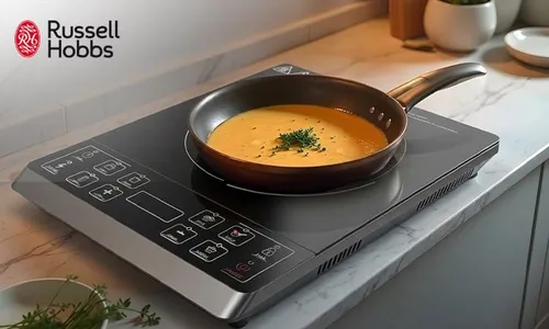 Russell Hobbs J12 Single Infrared Cooktop 2000W – 8 Heat Settings | Timer | Easy Clean!