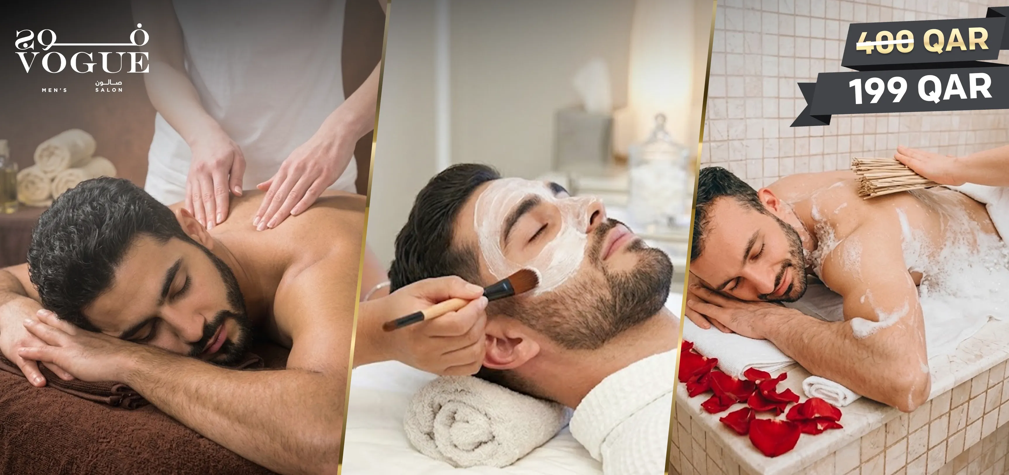 Men's Massages, Facial & Moroccan Bath at The Pearl!