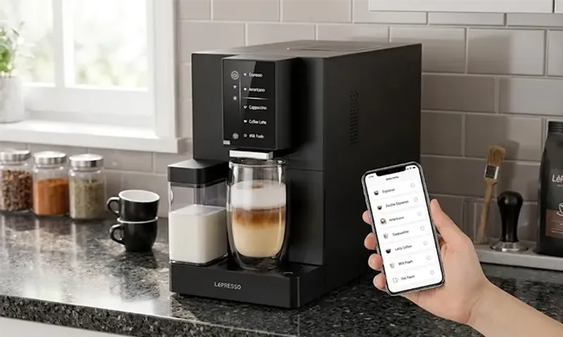 LePresso Brevissimo Automatic Coffee Machine – 19 Bar Dual Boiler | 4.3" Screen | Mobile App Control!