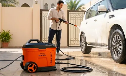 Porodo Wagen Portable Cordless Pressure Washer - 30-40 Bar | Brushless Motor | Adjustable Spray Control!