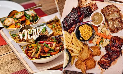 Overloaded Sharing Platters at Deqada Restaurant!