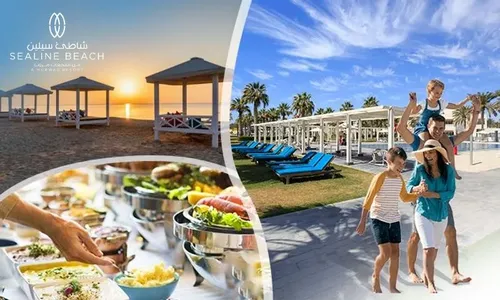 Pool & Beach Access with Dinner Buffet OR Meal at Sealine Beach Resort