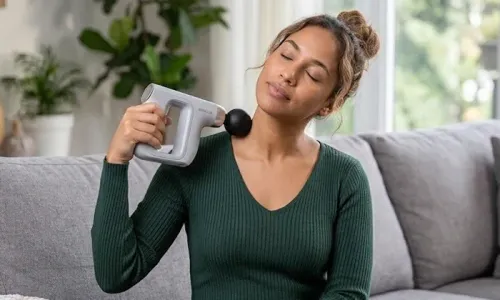 Green Lion Impact Fascial Gun Massager – 5 Speeds | 4 Massage Heads | Rechargeable!