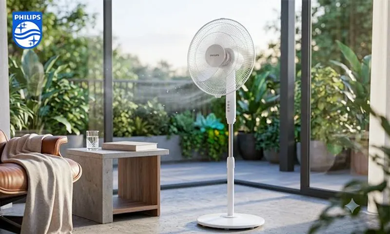 Philips Series 600 Pedestal Fan - Quiet | Oscillating | Height Adjustable!
