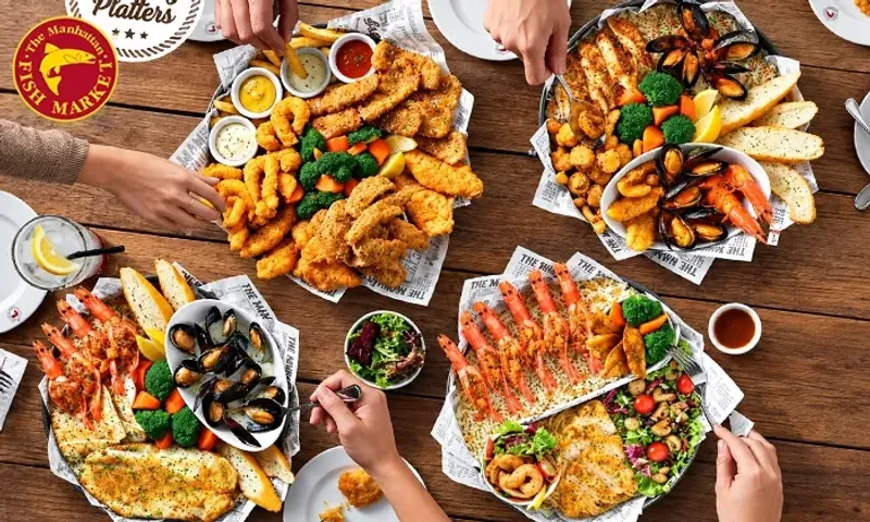 Delicious Seafood Selection at The Manhattan Fish Market!
