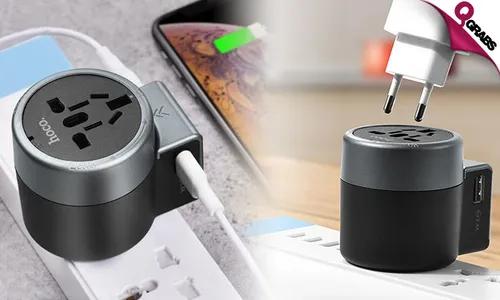 Rotating Multi Adapter Universal Conversion Rotating Adaptor! | Qgrabs