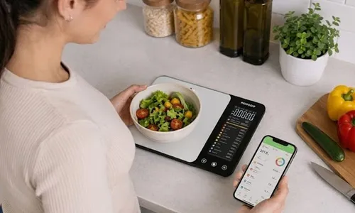 Porodo Lifestyle Kalio Smart Food Kitchen Scale – 5kg Capacity | Bluetooth 5.4 | Nutritional Calculator!