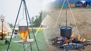 Aluminum Tripod Hanging Pot Holder!