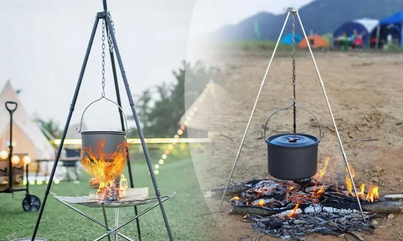 Aluminum Tripod Hanging Pot Holder!