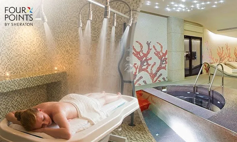 Luxury Spa Retreat: Vichy Shower + Jacuzzi & Sauna at Four Points by Sheraton!