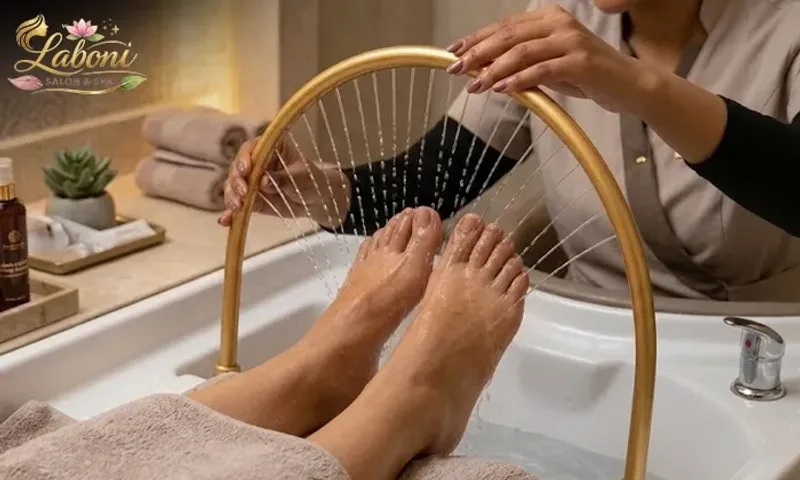 Korean Waterfall Foot Spa at New Laboni Salon & Spa!