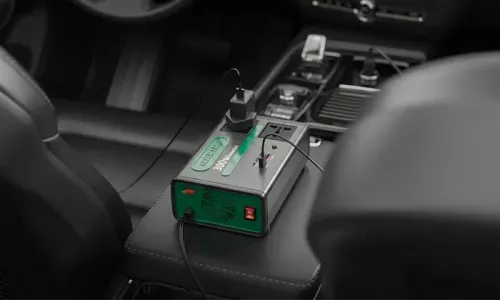 Green Lion GC-300 Car Inverter 7-in-1 – 300W | PD100W | 2 AC Sockets + 5 USB Ports!