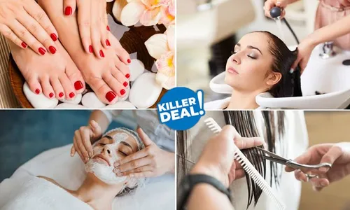 Killer Beauty Package: Mani Pedi, Facial, Hair Trim, Waxing & More!
