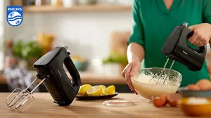 Philips Daily Collection Hand Mixer - 280W | 5 Speeds + Turbo | Strip Beaters and Dough Hooks!