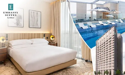 Staycation for TWO with Breakfast at Embassy Suites by Hilton Doha Old Town!