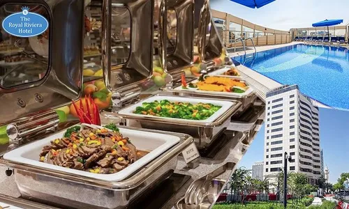 Lunch OR Dinner Buffet with Pool Access at The Royal Riviera Hotel!