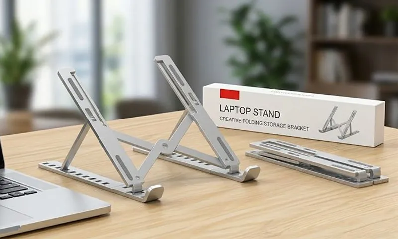 Adjustable Foldable Laptop Stand – 6-Level Height | Portable & Ergonomic!