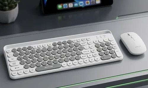 Green Lion Wireless Duo Keyboard and Mouse - 2.4GHz | Silent Mouse | Round Keys!