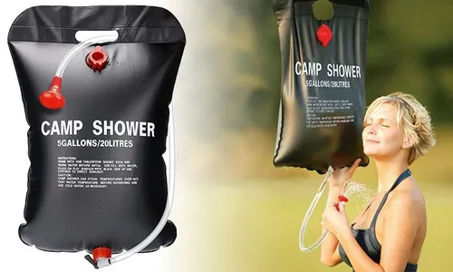 Camping Shower Bag with Solar Heating!