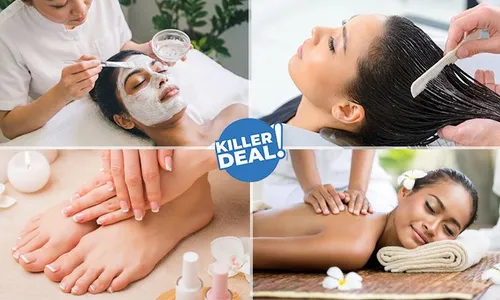 Killer Beauty Deal: Express Facial + Hair Mask with Blow-Dry + Threading + Massage + Mani-Pedi & More!