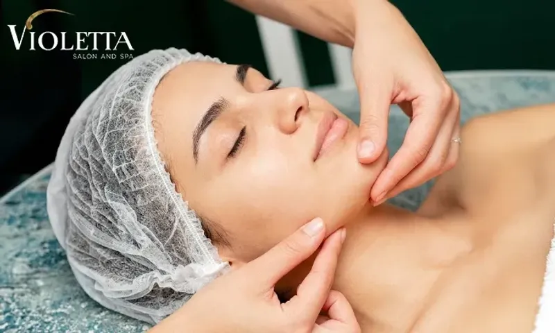 Face Lymphatic Massage + Hair Wash at Violetta Beauty Lounge!
