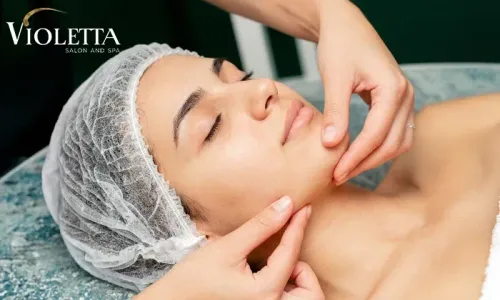Face Lymphatic Massage + Hair Wash at Violetta Beauty Lounge!