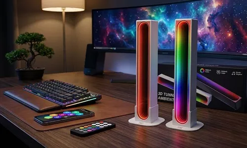 3D Tunnel Ambient RGB Smart LED Light – 16M Colours | Music Sync | App & Remote Control!