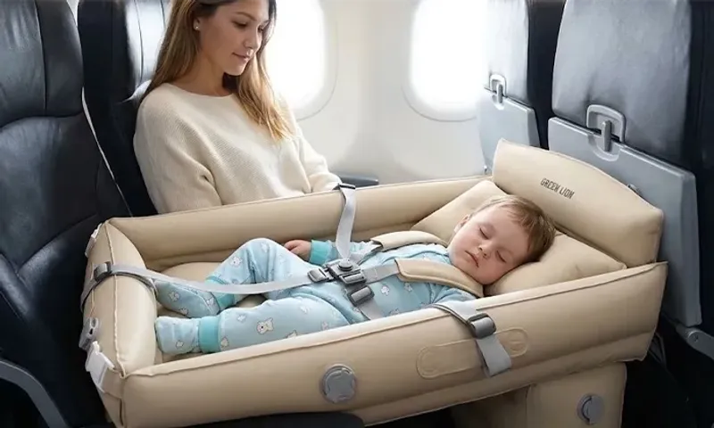 Green Lion Inflatable Toddler Travel Bed - Built-In Pillow | 50kg Capacity | Foldable Carry Bag!
