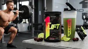 Rule 1 preLIFT Pre-Workout Black Cherry Limeade – 330mg Caffeine | 6g L-Citrulline | 30 Servings!