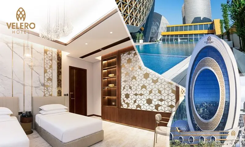 Staycation for TWO with Breakfast & Lunch OR Dinner + Pool & Gym Access at Velero Hotel!