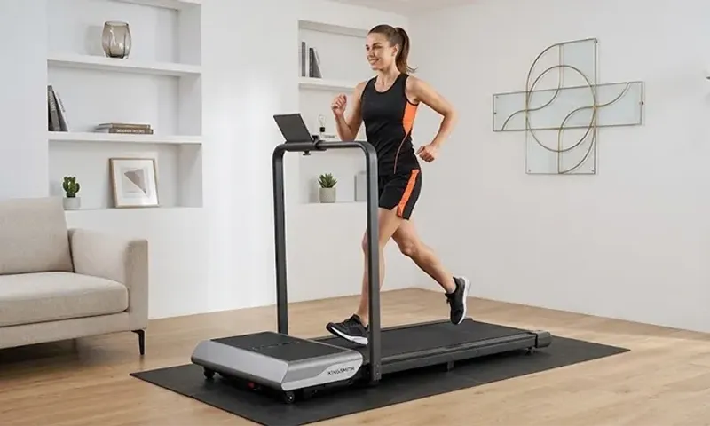 Porodo Athlete Dual-Function Treadmill - 500W Motor | Built-In Vibration Plate | 120kg Capacity | Remote Control!