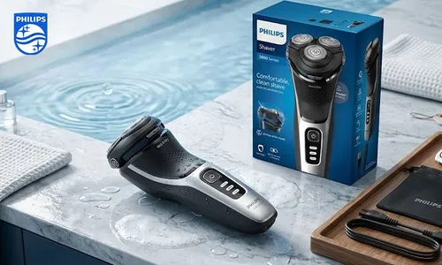 Philips Shaver 3000 Series – 5D Flex Heads | 27 PowerCut Blades | Wet & Dry!