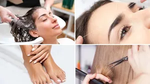 Hair Refresh or Mani-Pedi & Threading at Noor Beauty Salon!