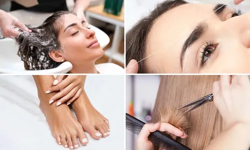 Hair Refresh or Mani-Pedi & Threading at Noor Beauty Salon!