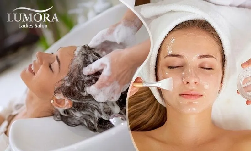 Organic Hair Treatment & Deep Cleansing Facial at Lumora Ladies Salon!