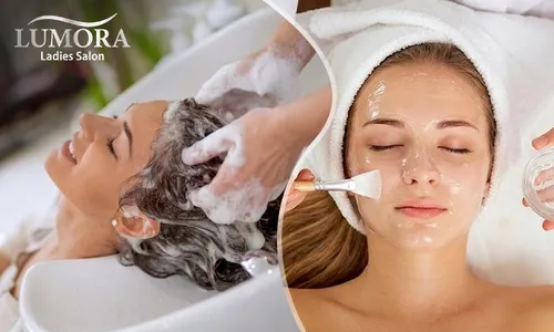 Organic Hair Treatment & Deep Cleansing Facial at Lumora Ladies Salon!