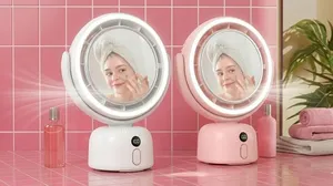 Green Lion Makeup Mirror Fan – 51 LED Lights | 5 Speed Fan!